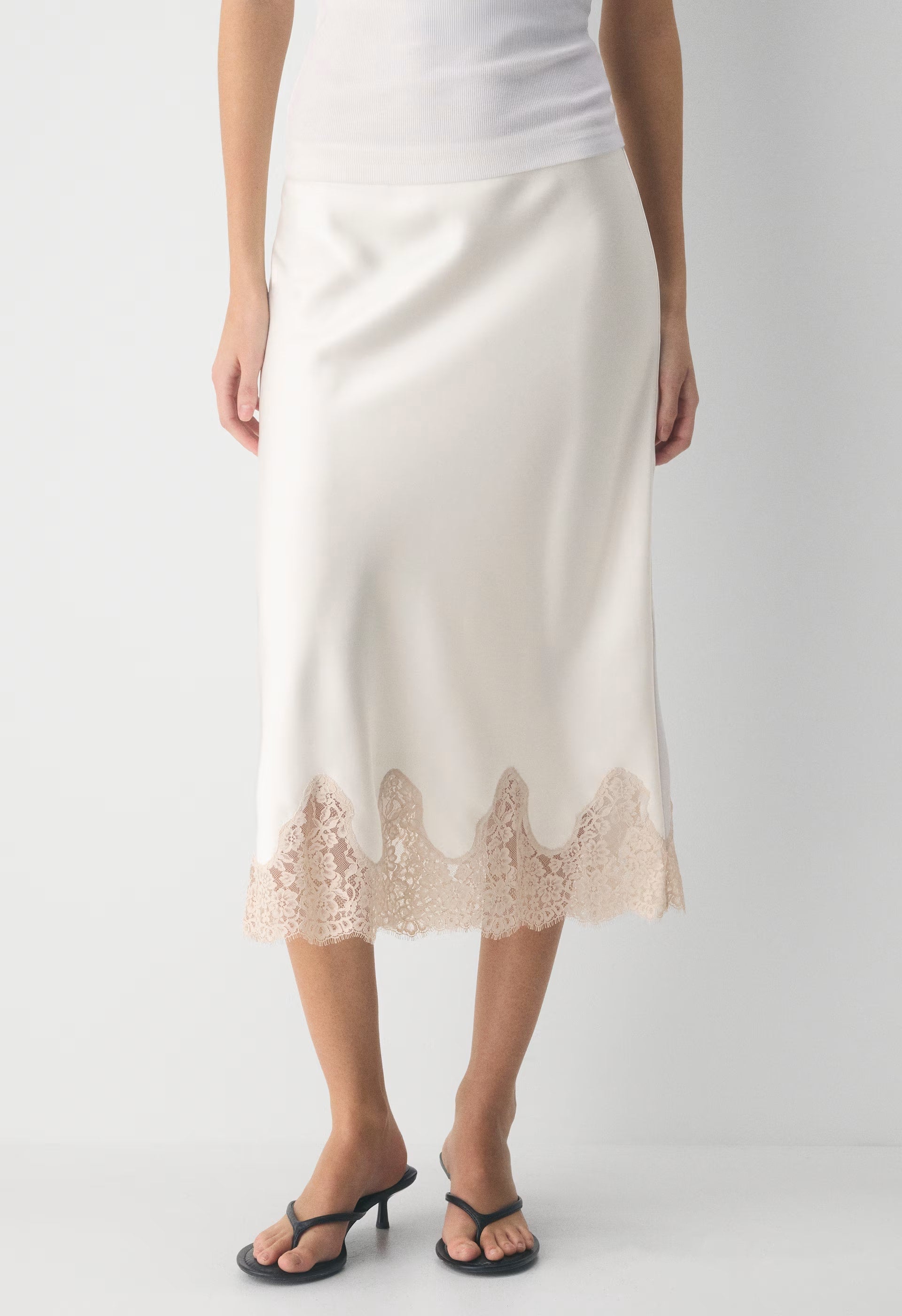 Henrietta Satin Skirt - FLINT GRN/BLCK
