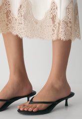 Henrietta Satin Skirt - LT BR/SPKLG CHMPGN