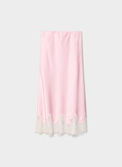 Henrietta Satin Skirt - MLKSHK PNK/LGHT BRCH