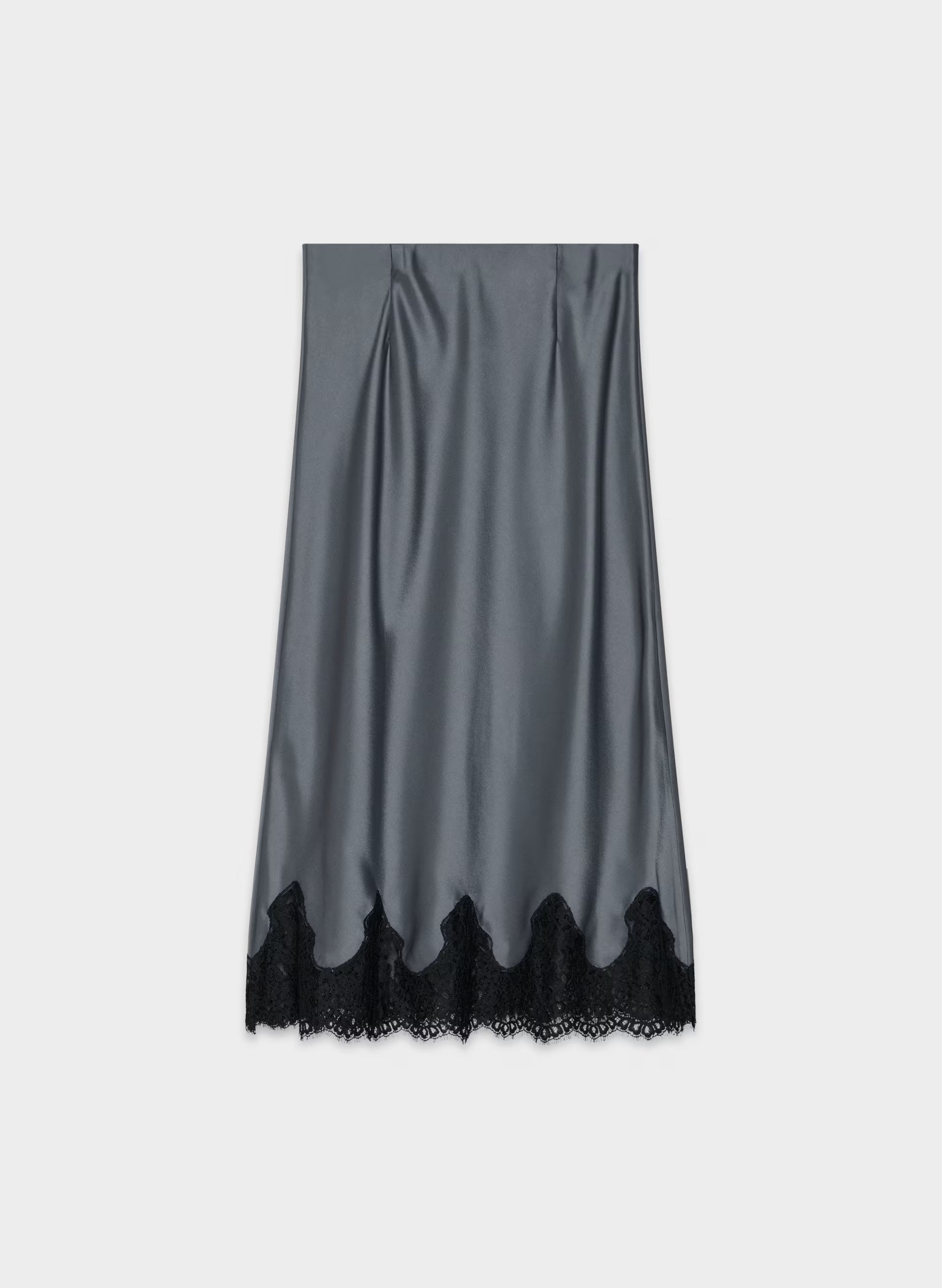 Henrietta Satin Skirt - VINTAGE NAVY/ BLACK