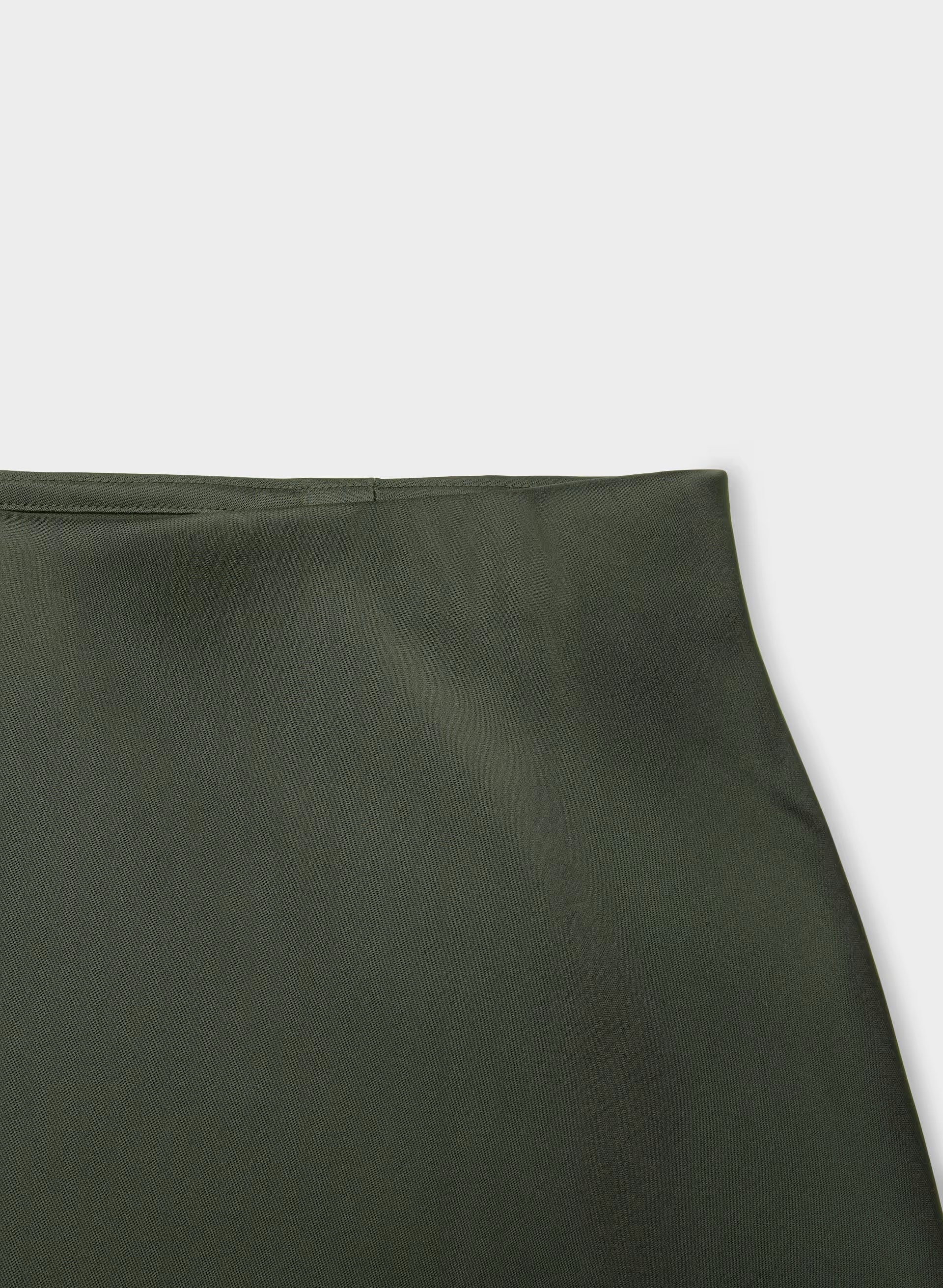 Henrietta Satin Skirt - FLINT GRN/BLCK