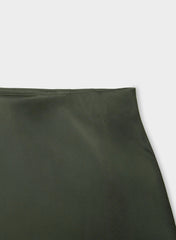 Henrietta Satin Skirt - FLINT GRN/BLCK