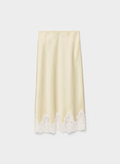 Henrietta Satin Skirt - SS CREAM/LIGHT BIRCH