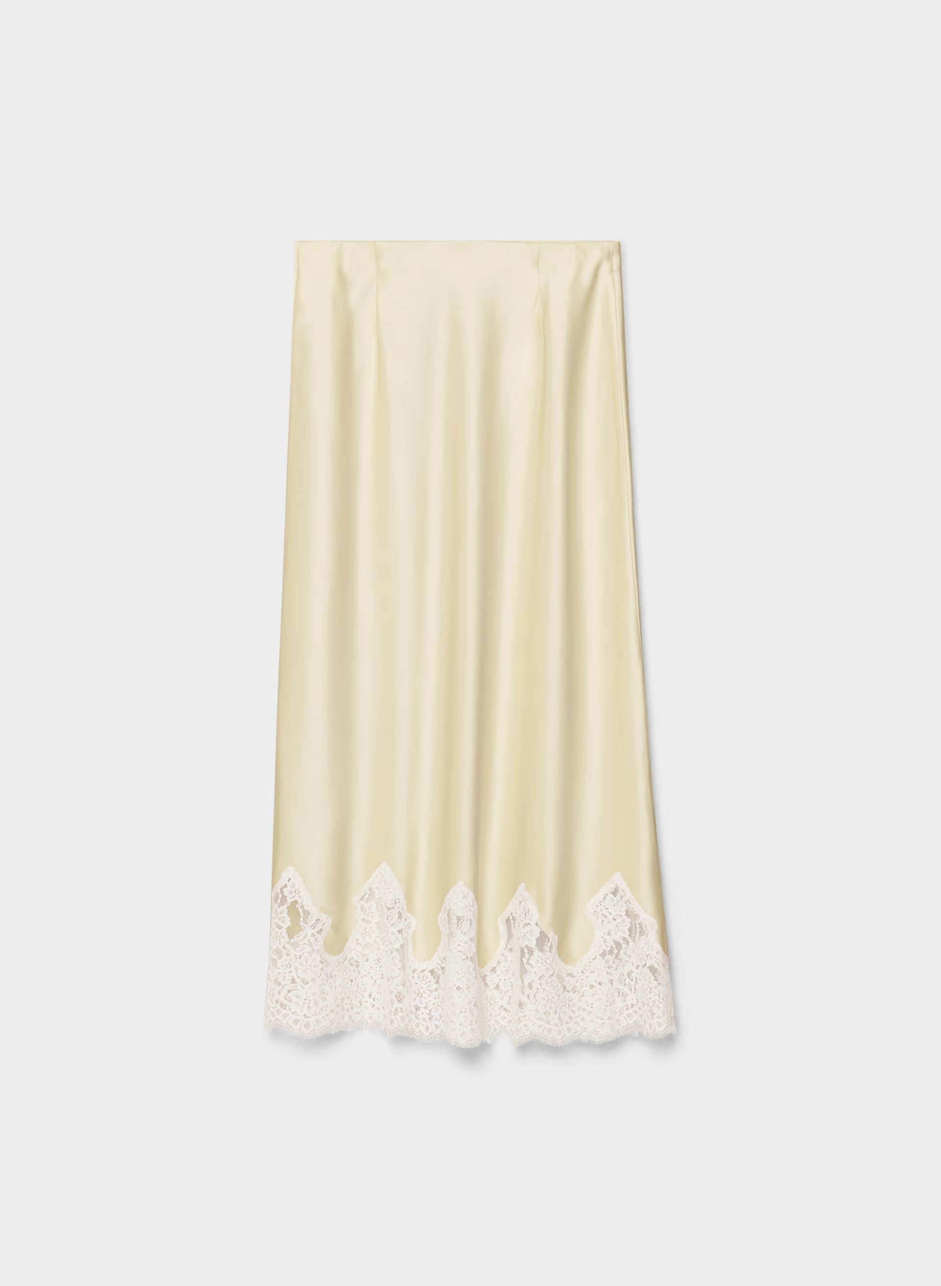 Henrietta Satin Skirt - SS CREAM/LIGHT BIRCH