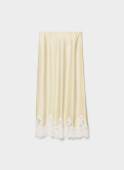 Henrietta Satin Skirt - SS CREAM/LIGHT BIRCH