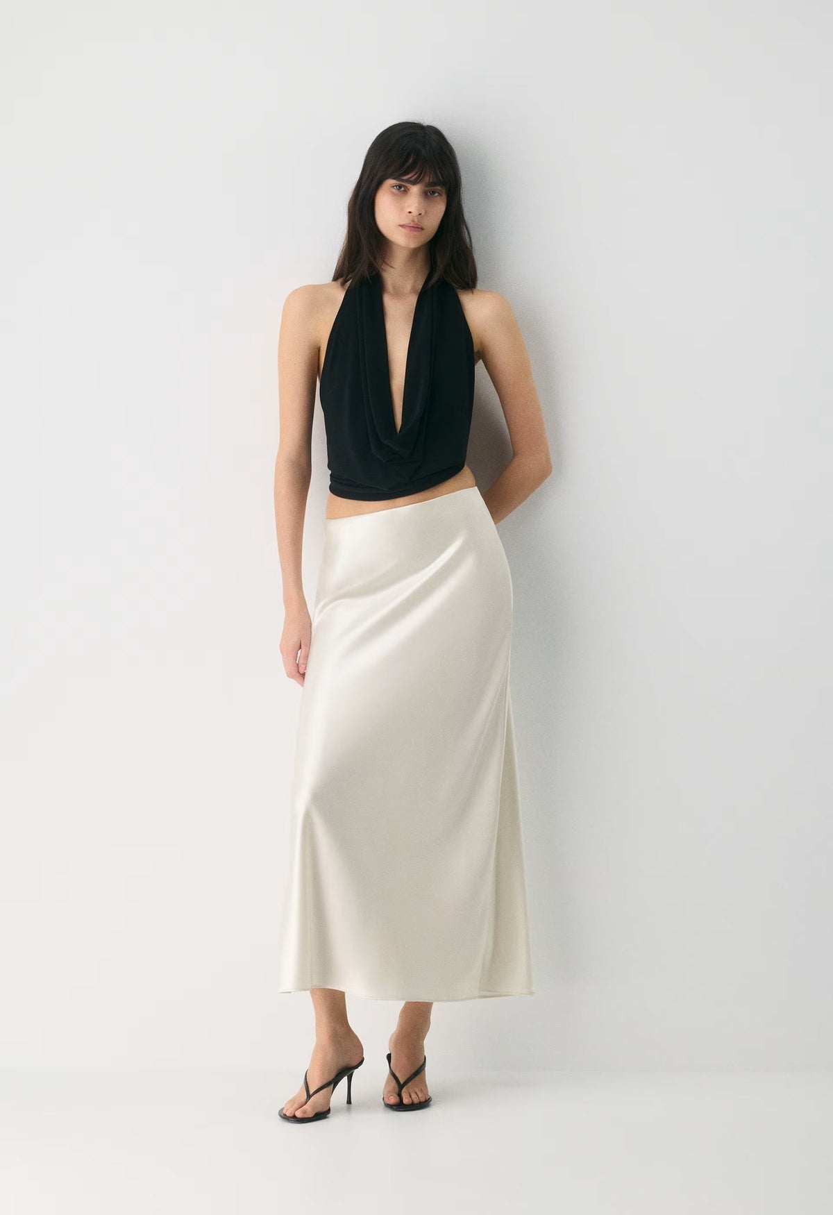 Capture Satin Skirt - LIGHT BIRCH