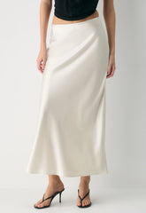 Capture Satin Skirt - LIGHT BIRCH
