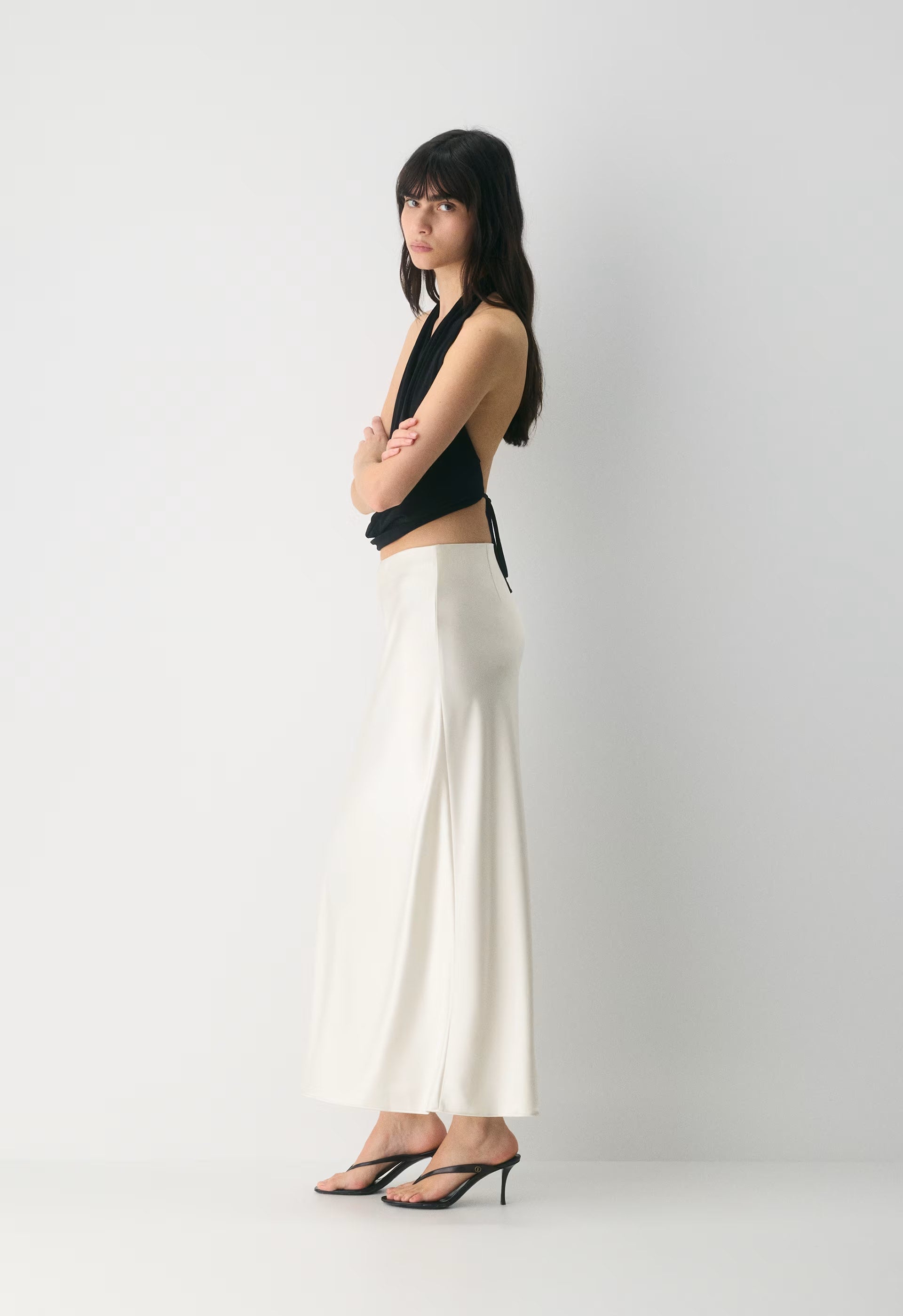 Capture Satin Skirt - LIGHT BIRCH