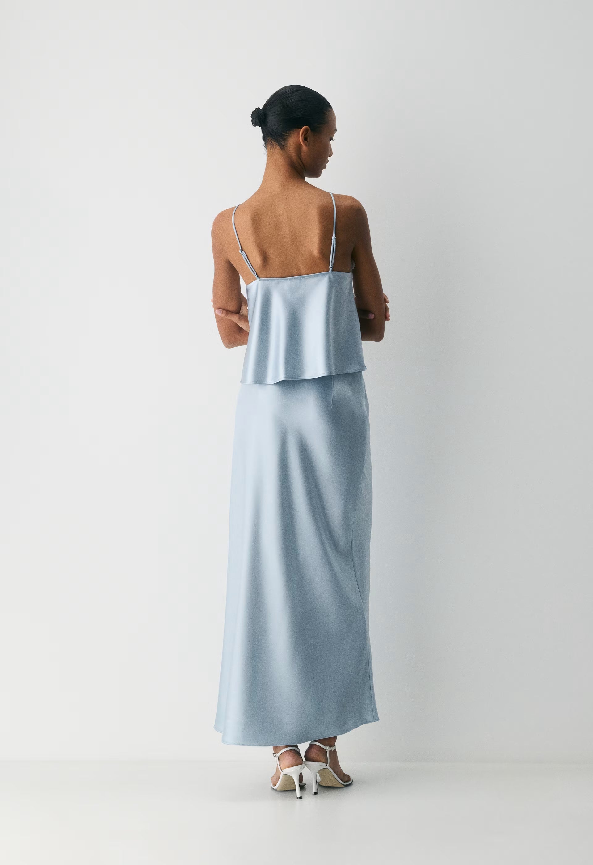 Capture Satin Skirt - BOSANA GREEN