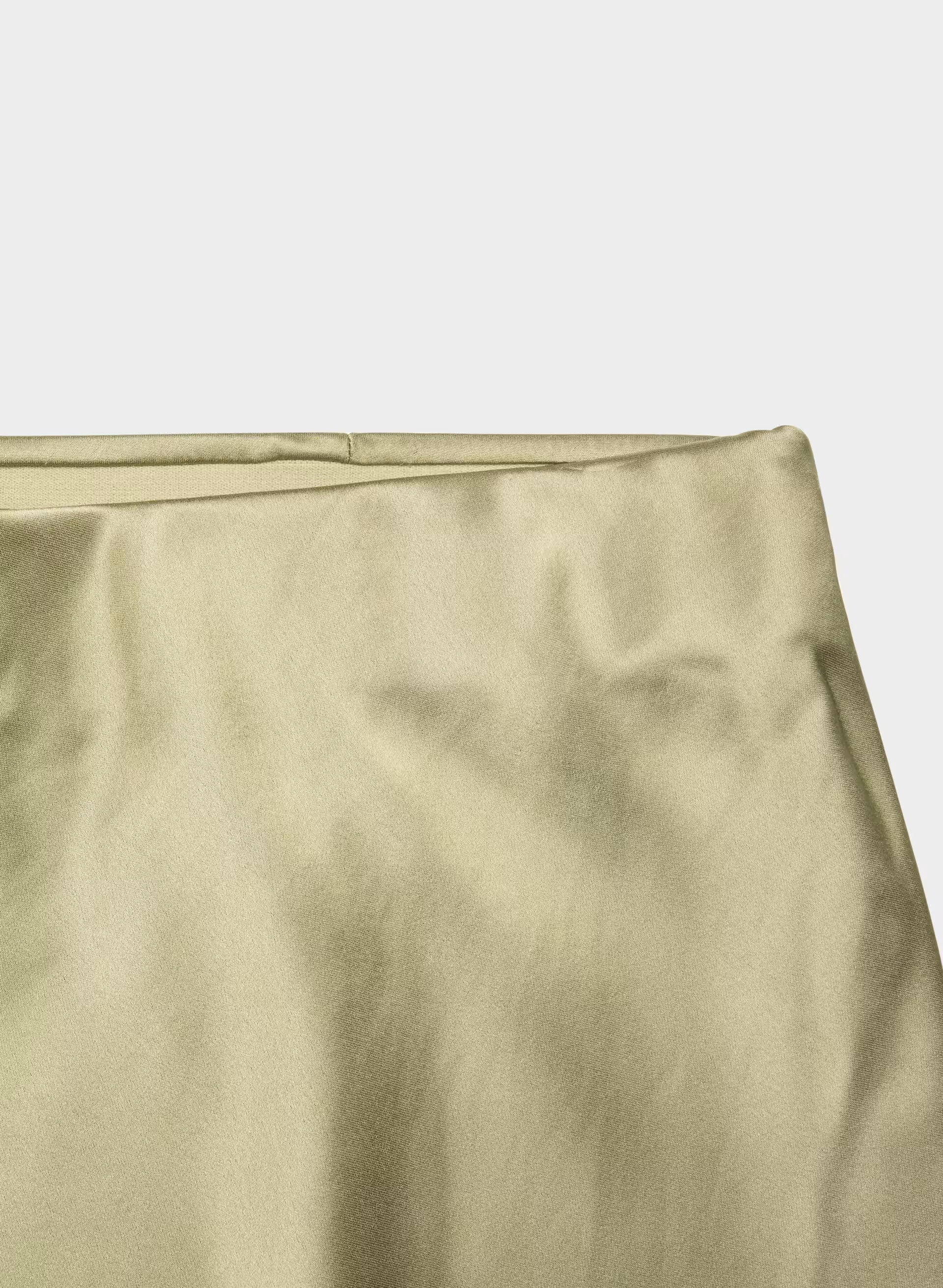 Capture Satin Skirt - BOSANA GREEN