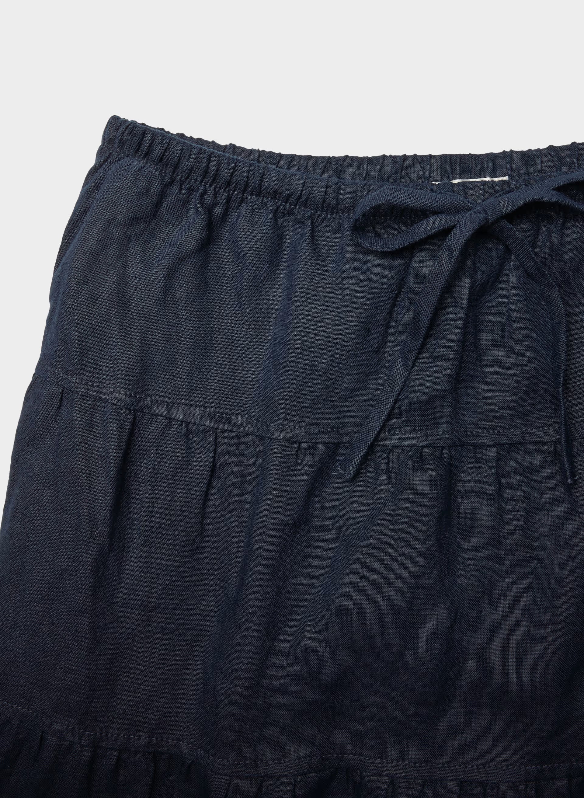 Bouquet Linen Skirt - ADMIRAL
