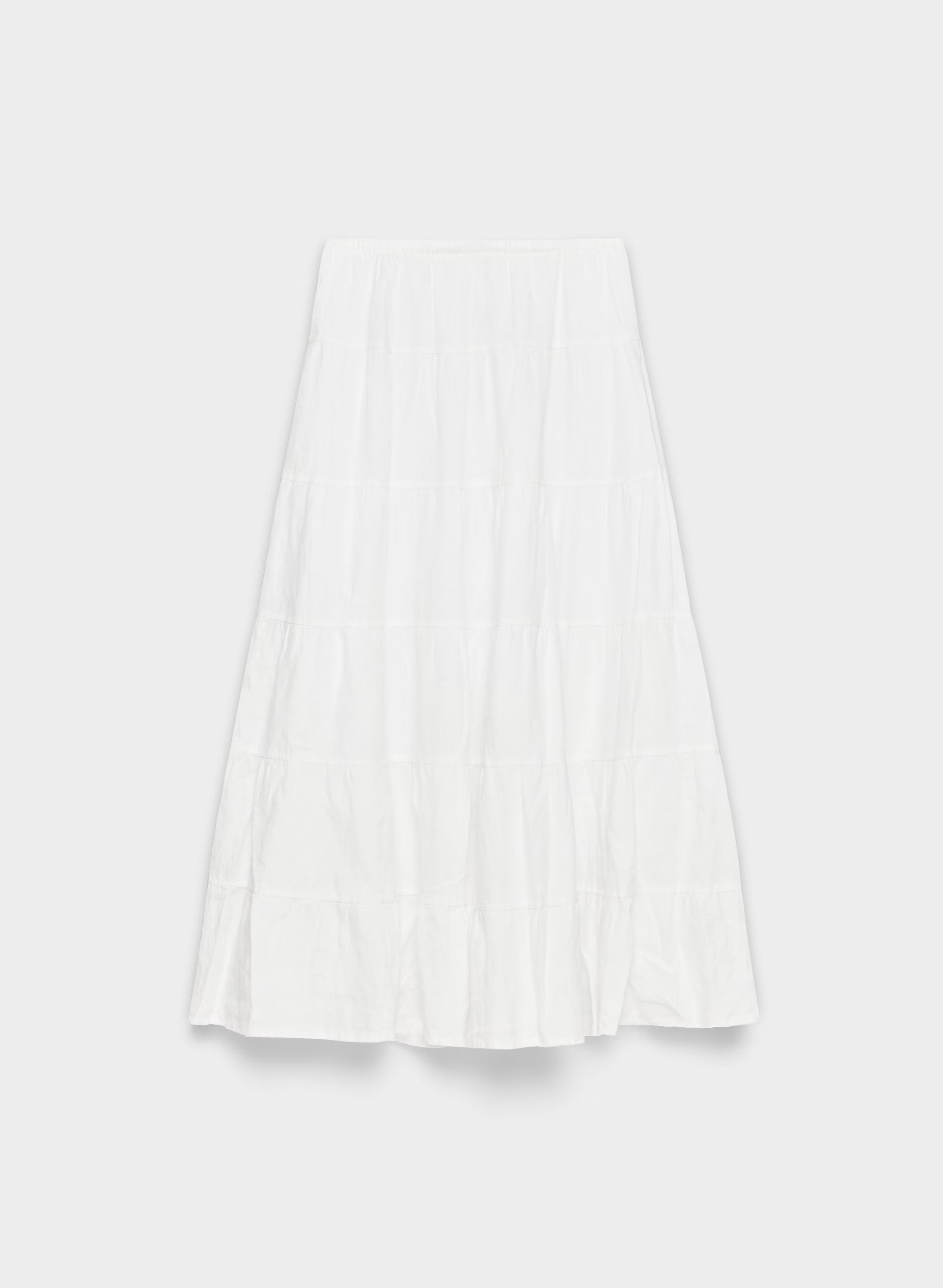 Bouquet Linen Skirt - WHITE