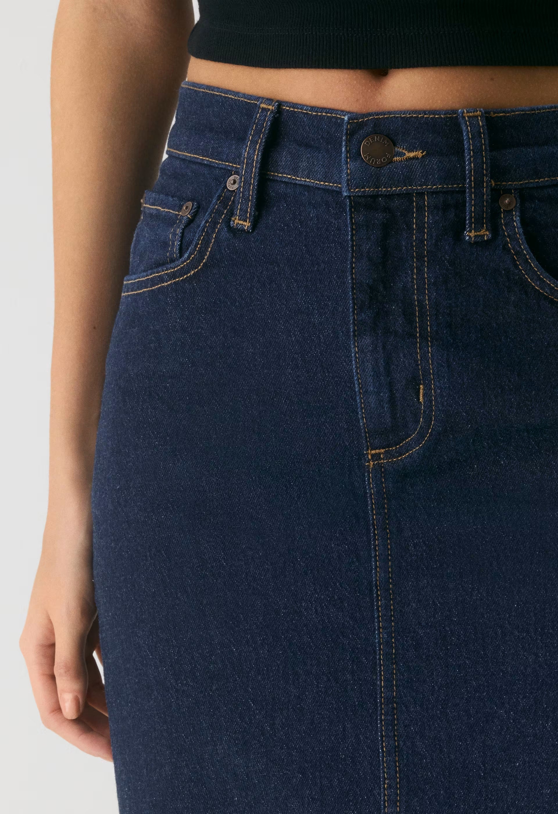 Denim Forum Mena Denim Skirt - NO-STRESS DARK BLUE