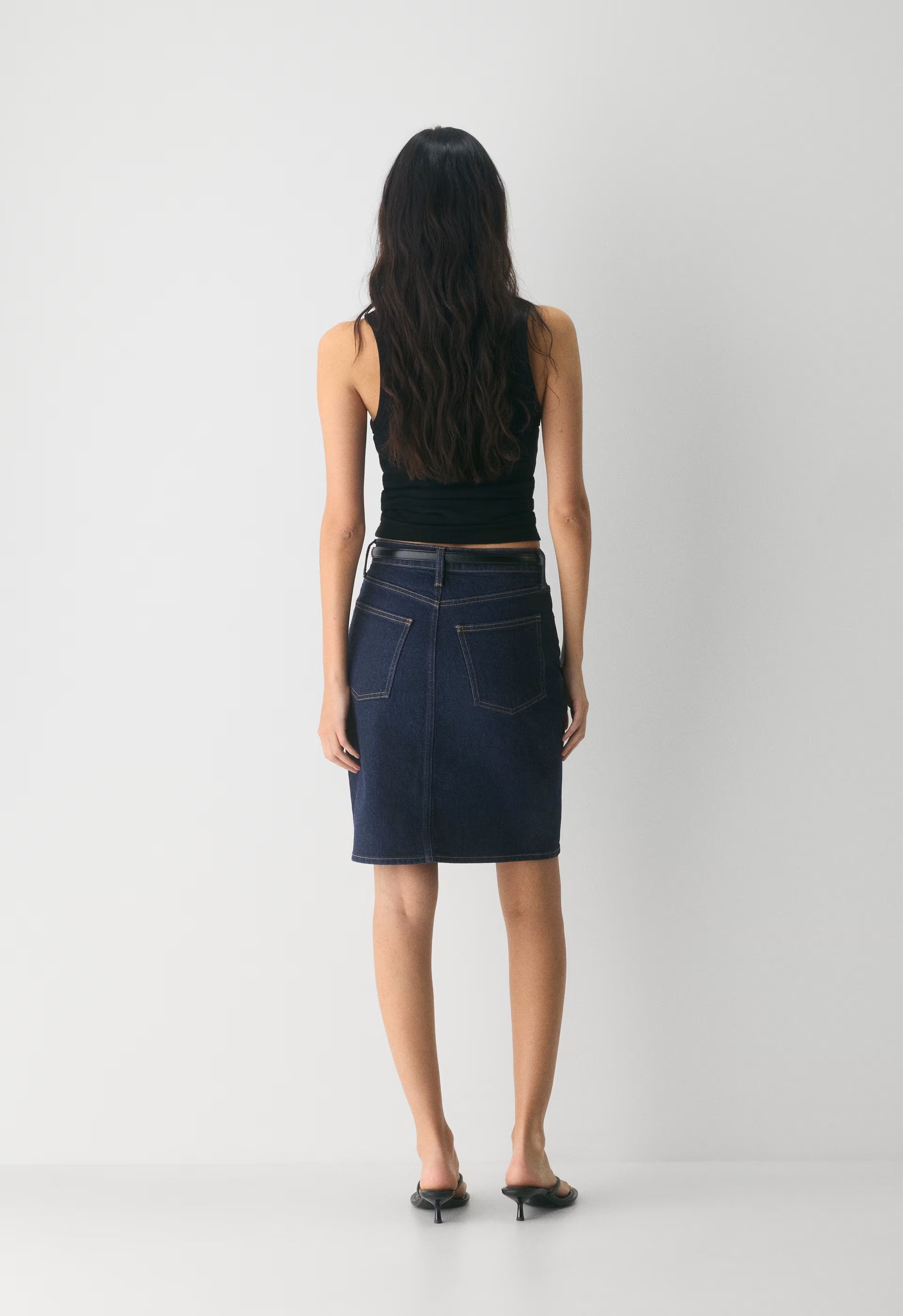 Denim Forum Mena Denim Skirt - NO-STRESS DARK BLUE