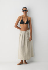 Socialite Linen Skirt - UNDYED ECRU