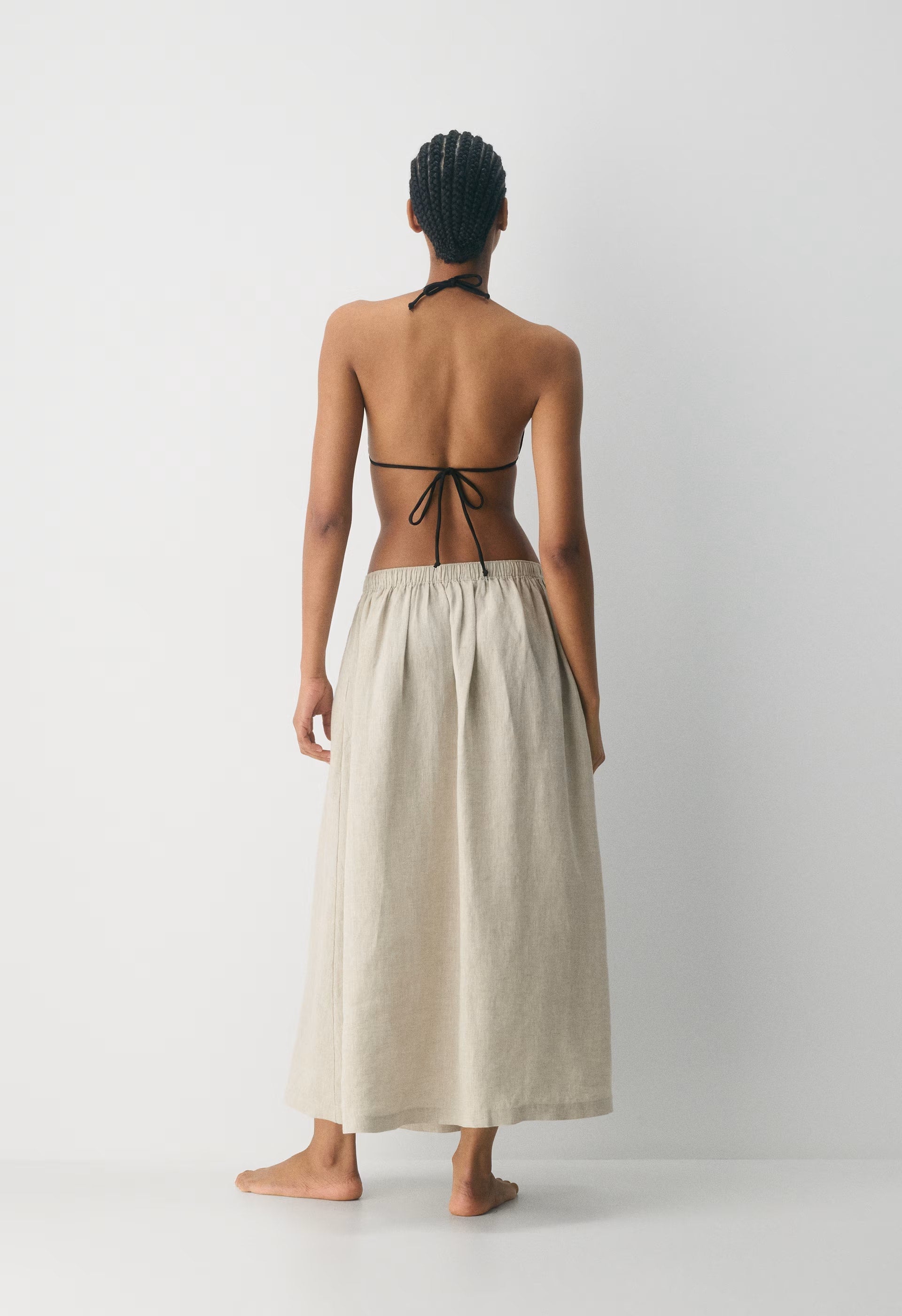 Socialite Linen Skirt - UNDYED ECRU