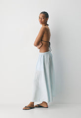 Socialite Linen Skirt - IDELLA STRP VILLBL/WH