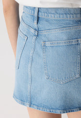 Denim Forum Julia Micro Denim Skirt - VINTAGE LIGHT BLUE