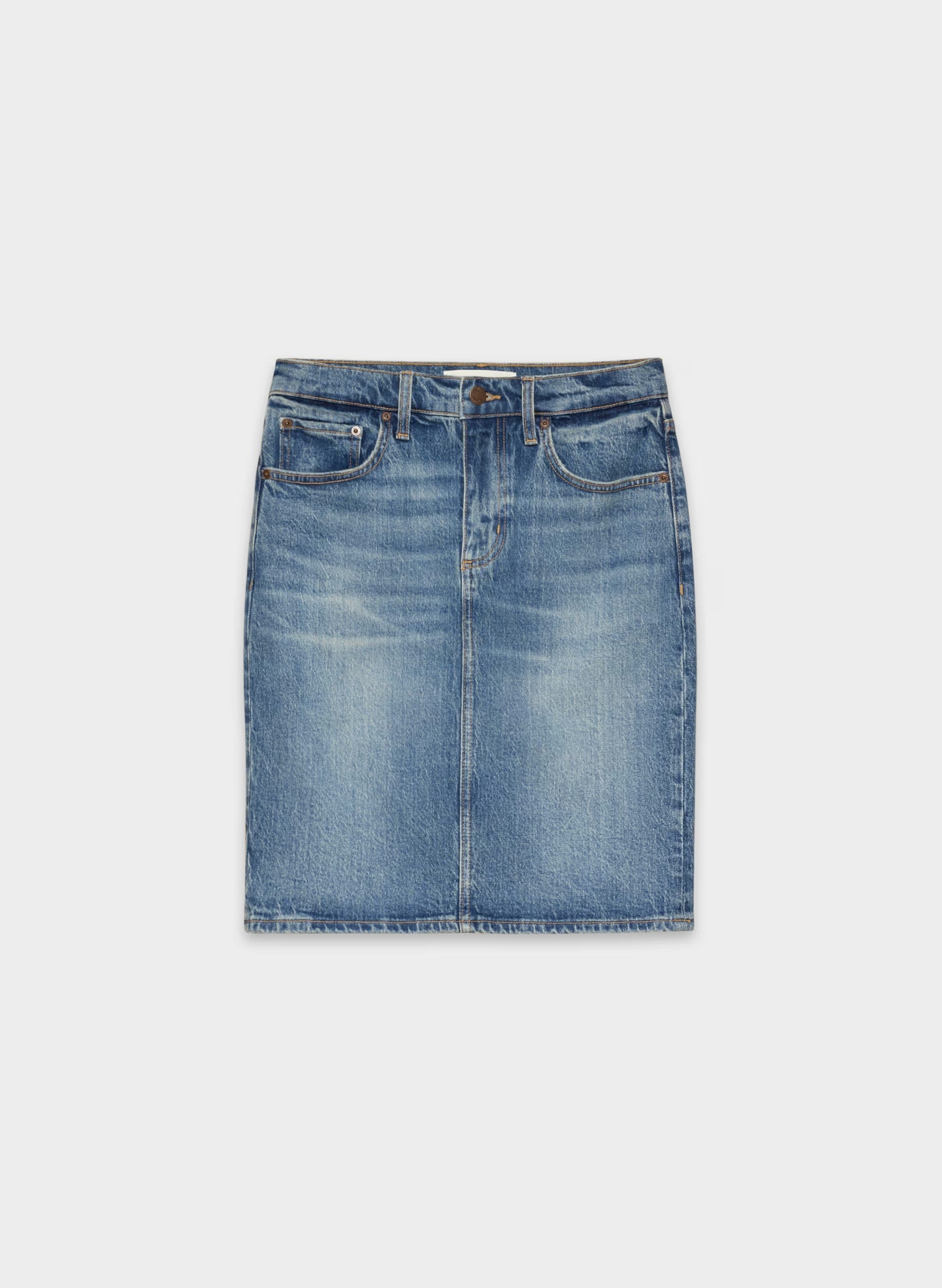 Denim Forum Mena Denim Skirt - VINTAGE MEDIUM BLUE