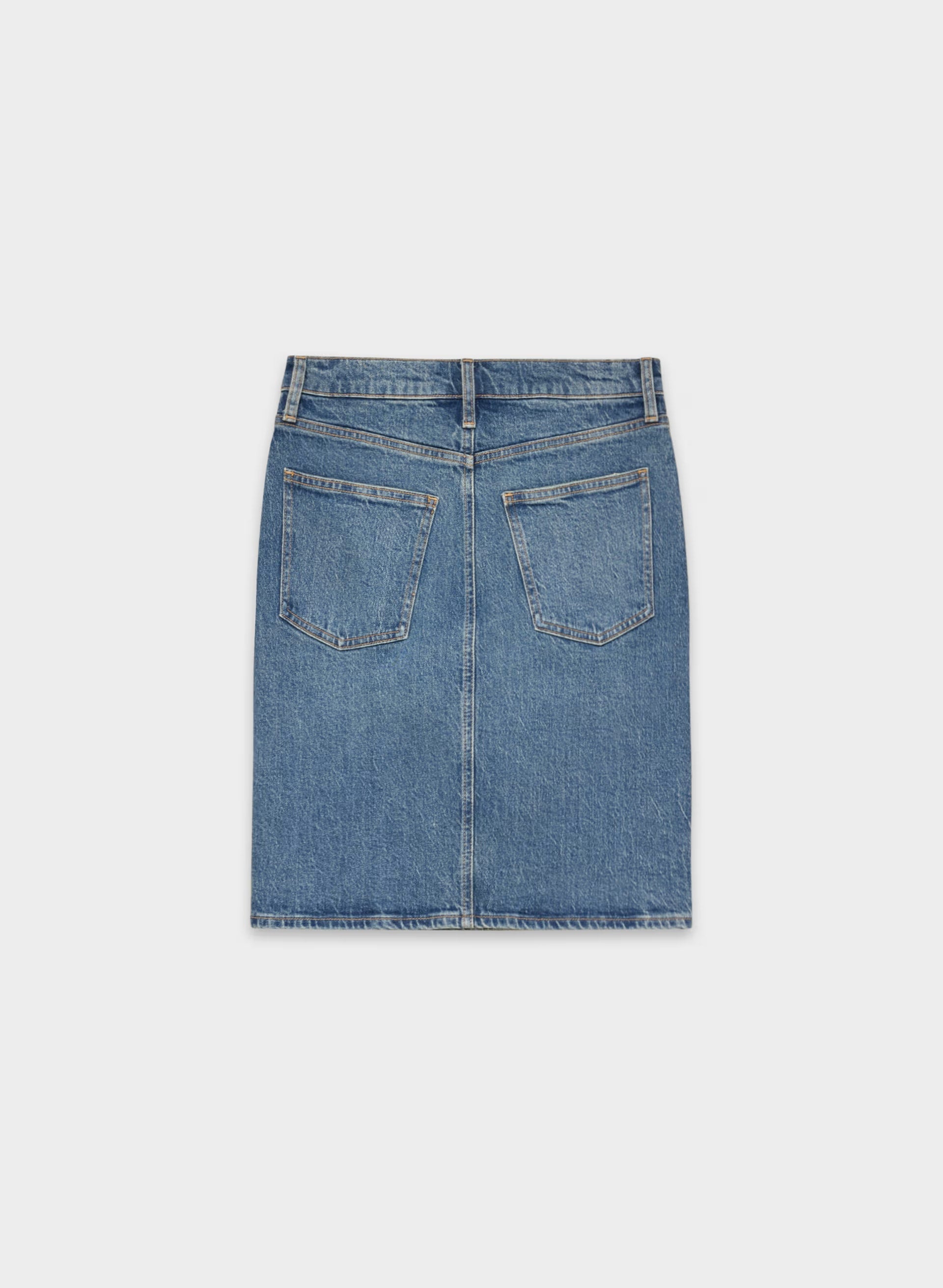 Denim Forum Mena Denim Skirt - VINTAGE MEDIUM BLUE