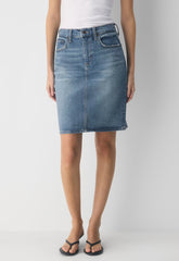 Denim Forum Mena Denim Skirt - VINTAGE MEDIUM BLUE