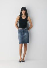 Denim Forum Mena Denim Skirt - VINTAGE DARK BLUE