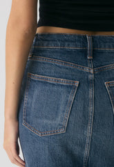 Denim Forum Mena Denim Skirt - VINTAGE DARK BLUE