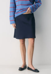 Smile Satin Skirt - ADMIRAL