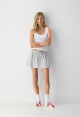 Mighty Cotton™ Ripple Skirt - HEATHER CHROME
