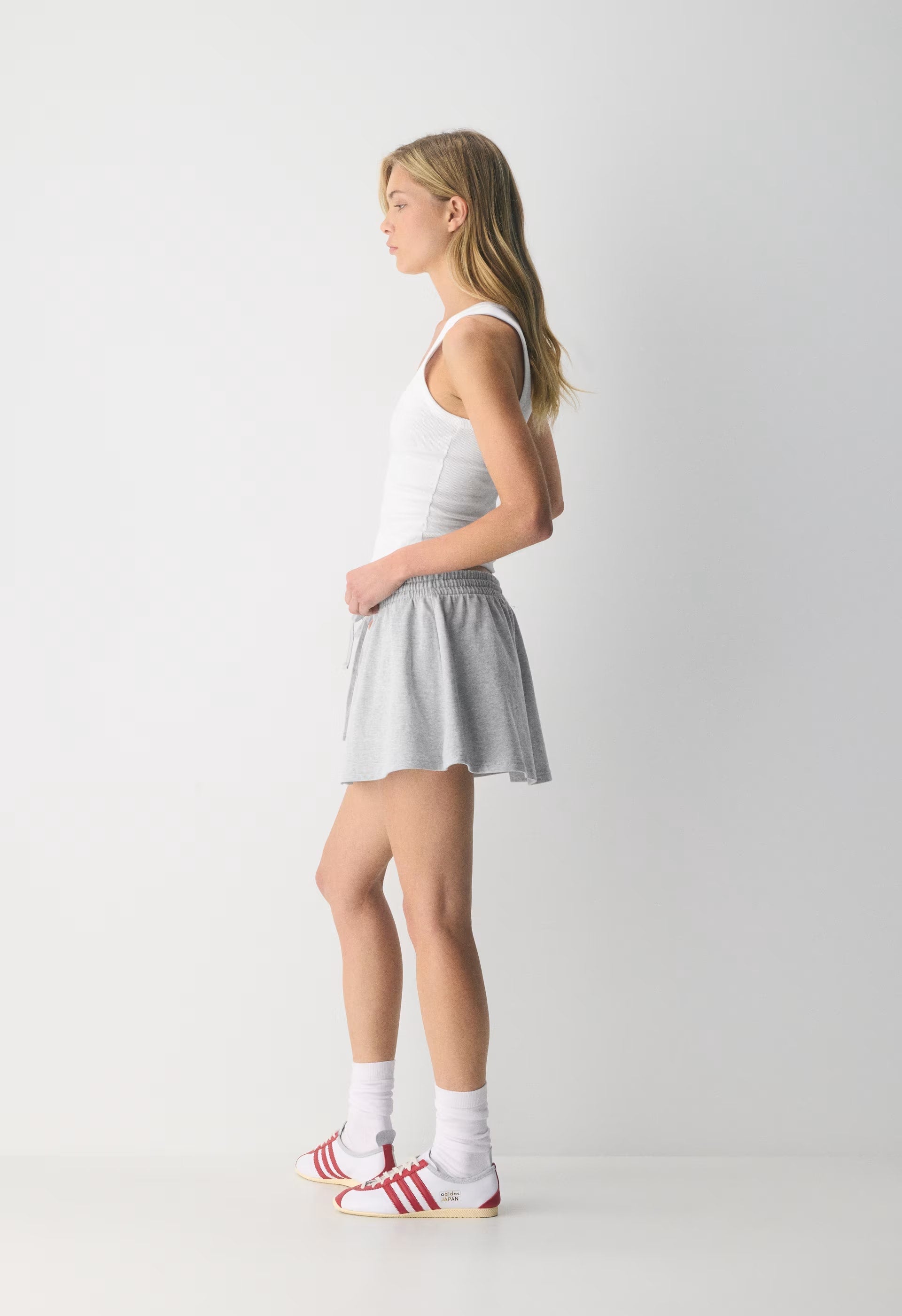 Mighty Cotton™ Ripple Skirt - HEATHER CHROME