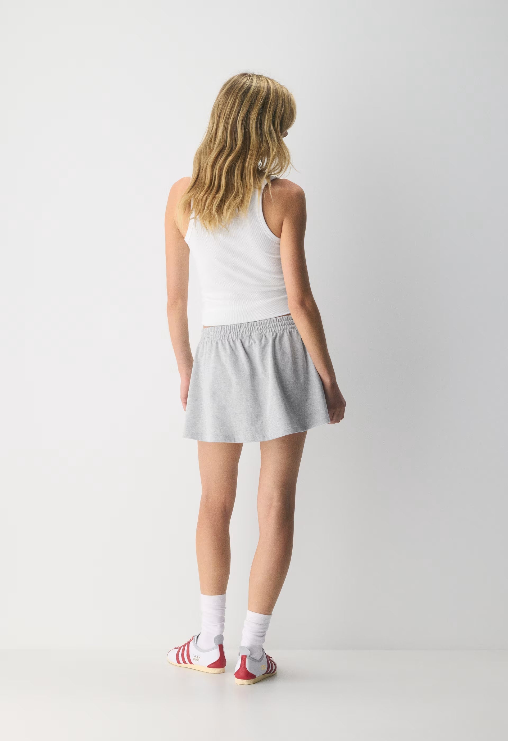 Mighty Cotton™ Ripple Skirt - HEATHER CHROME