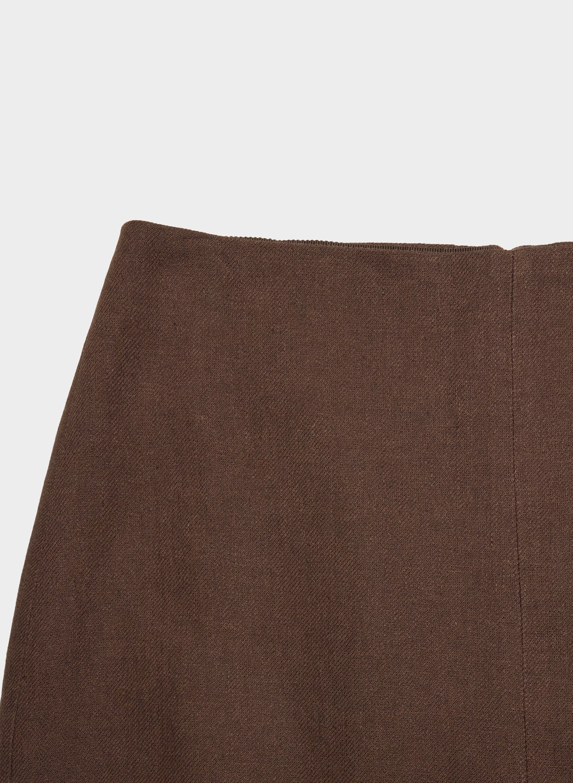 Yorkville Skirt - PowerLinen™ - RICH MOCHA BROWN