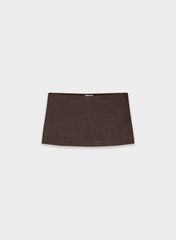 Jewel Linen Skort - RICH MOCHA BROWN