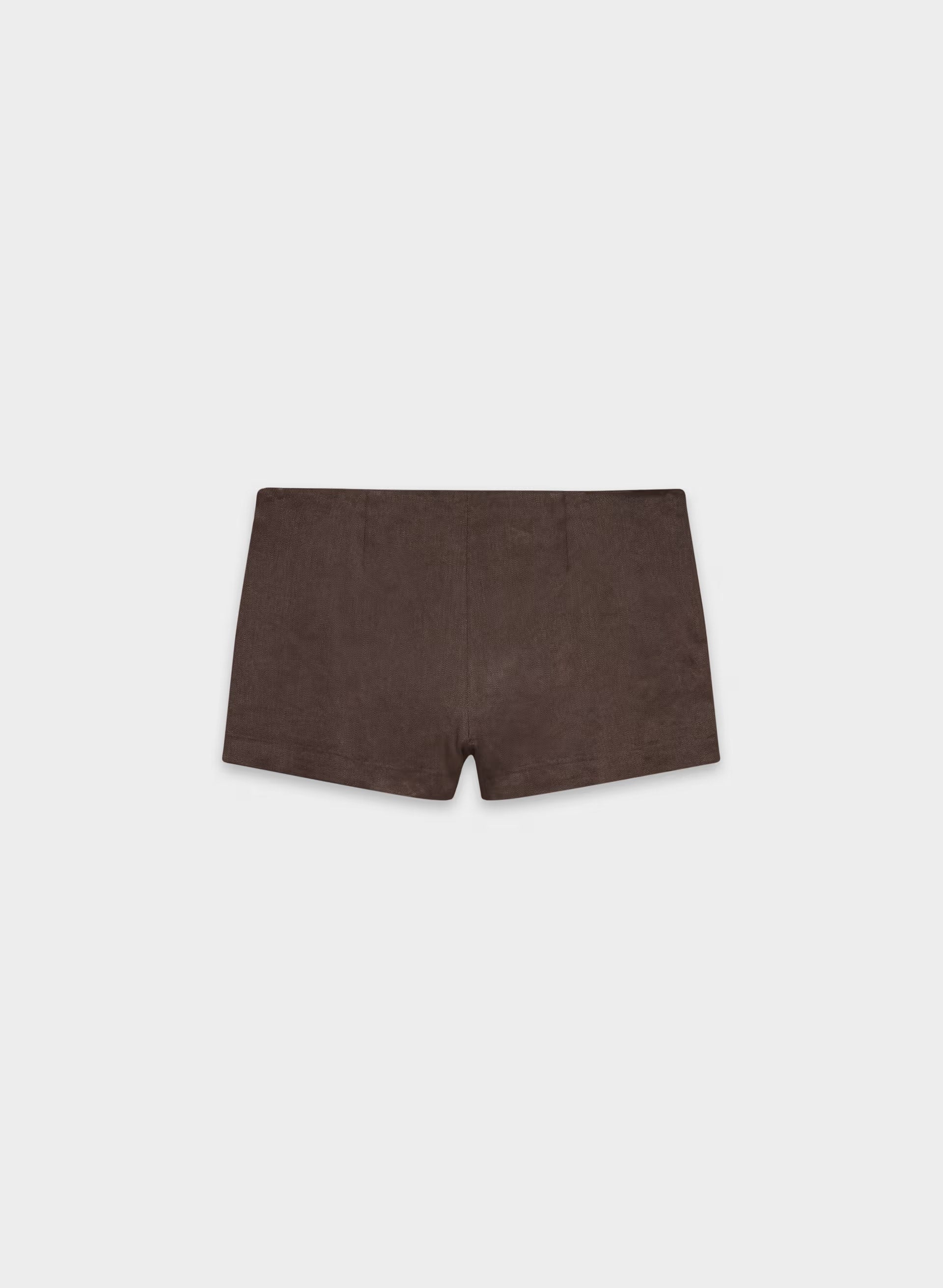 Jewel Linen Skort - RICH MOCHA BROWN