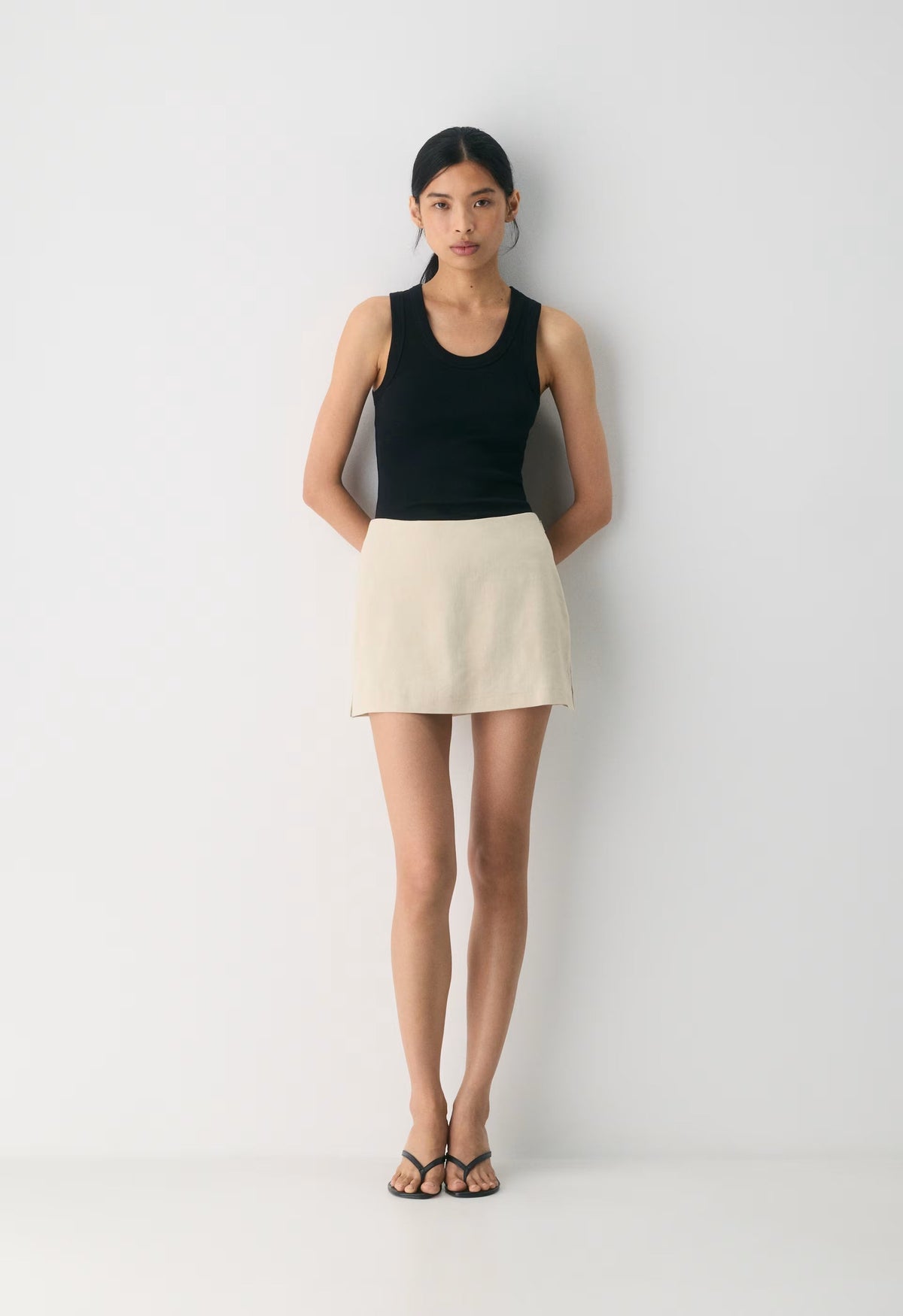 Roundup Linen Skort - COOL BEIGE