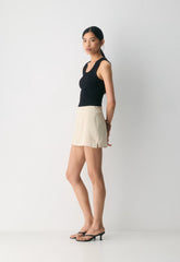 Roundup Linen Skort - COOL BEIGE