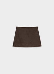 Roundup Linen Skort - RICH MOCHA BROWN