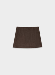 Roundup Linen Skort - RICH MOCHA BROWN