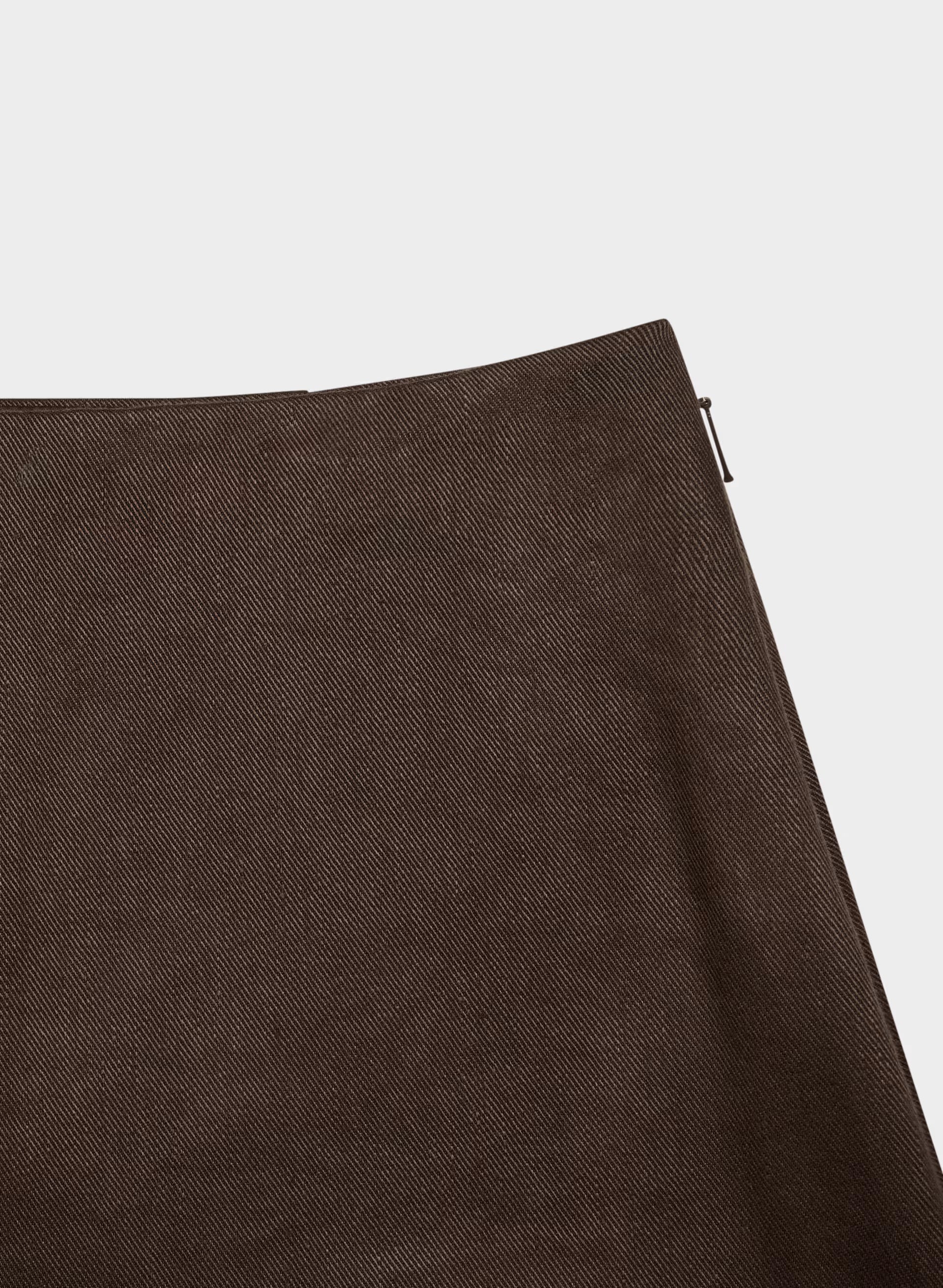 Roundup Linen Skort - RICH MOCHA BROWN