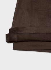 Roundup Linen Skort - RICH MOCHA BROWN