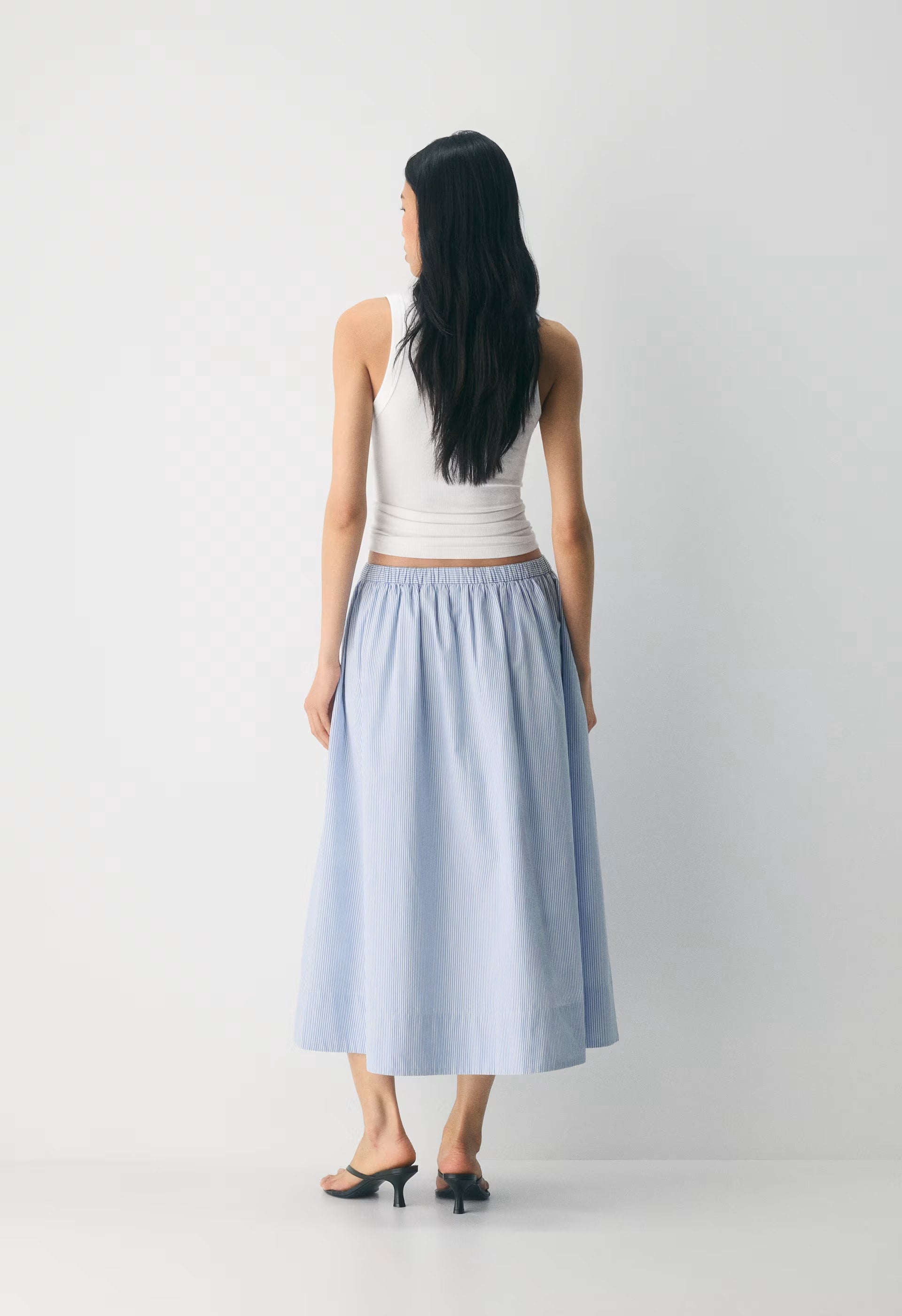 Luminary Poplin Skirt - LEIGHTON PWNKL BL/WT