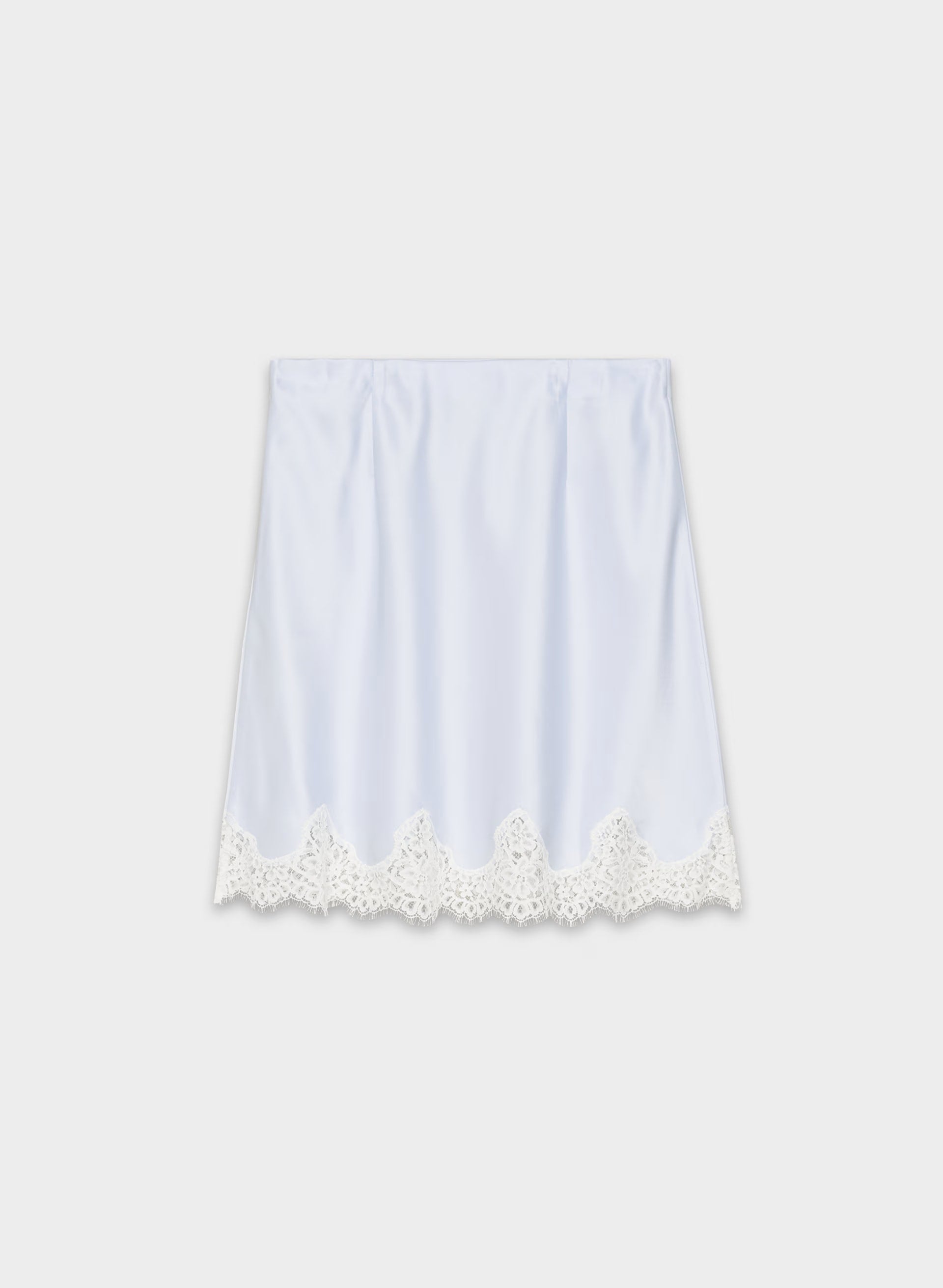 Henrietta Satin Mini Skirt - GLIMMER/LT BIRCH