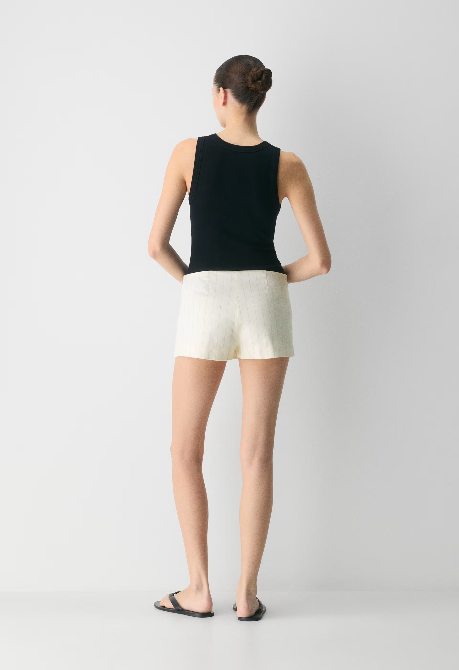 Jewel Linen Skort - CABOT STRP OAK/GREY