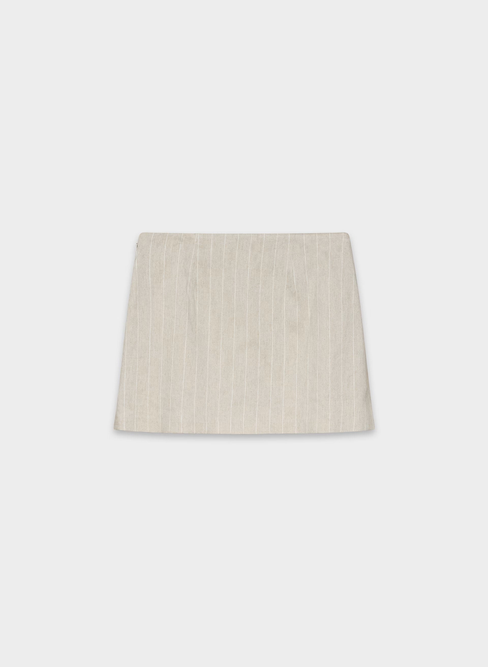 Roundup Linen Skort - CBT STRP UNDYD ECR/WT