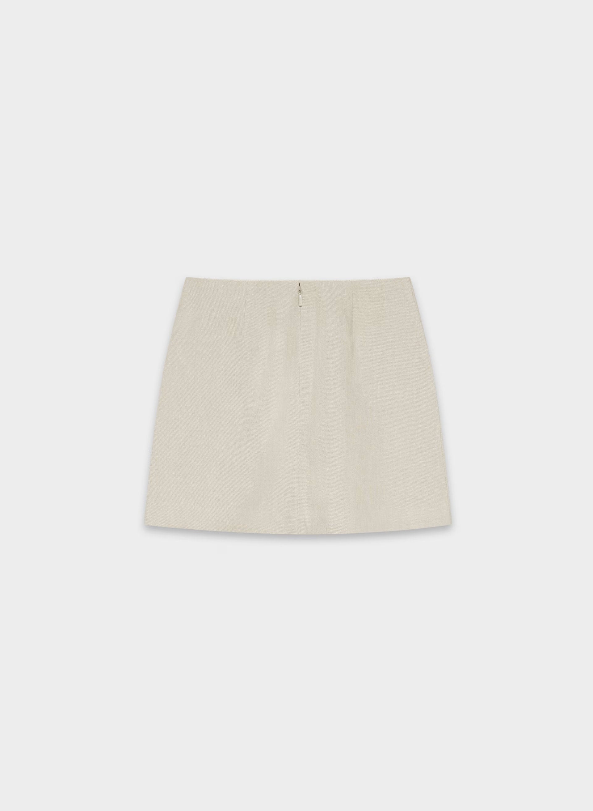 Classic Mini Skirt - PowerLinen™ - UNDYED DARK ECRU