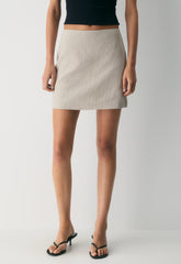 Classic Mini Skirt - PowerLinen™ - UNDYED DARK ECRU