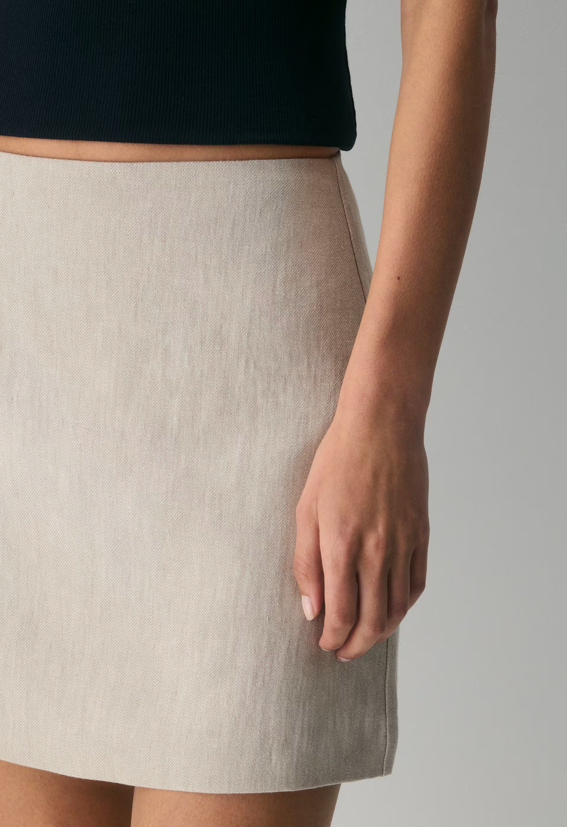 Classic Mini Skirt - PowerLinen™ - UNDYED DARK ECRU