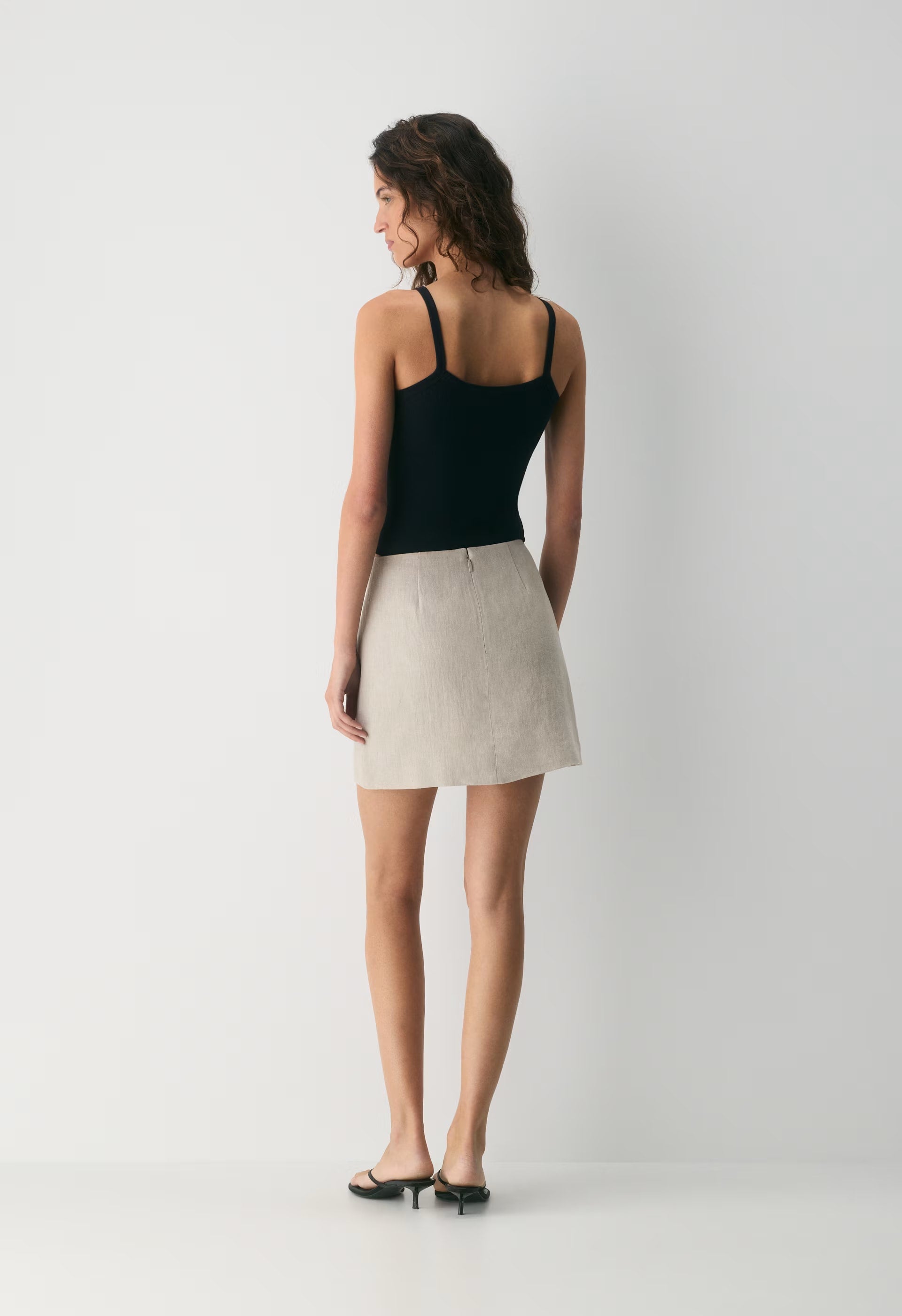 Classic Mini Skirt - PowerLinen™ - UNDYED DARK ECRU