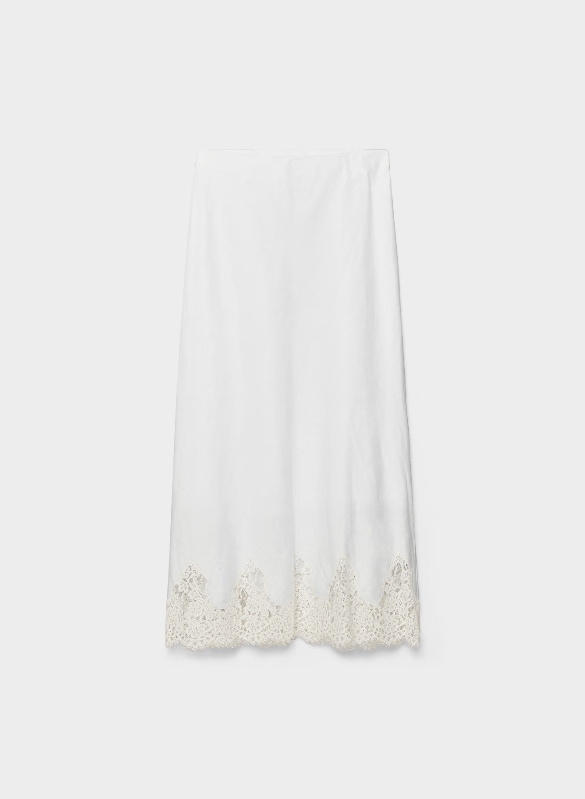 Henrietta Linen Skirt - WHITE/LIGHT BIRCH