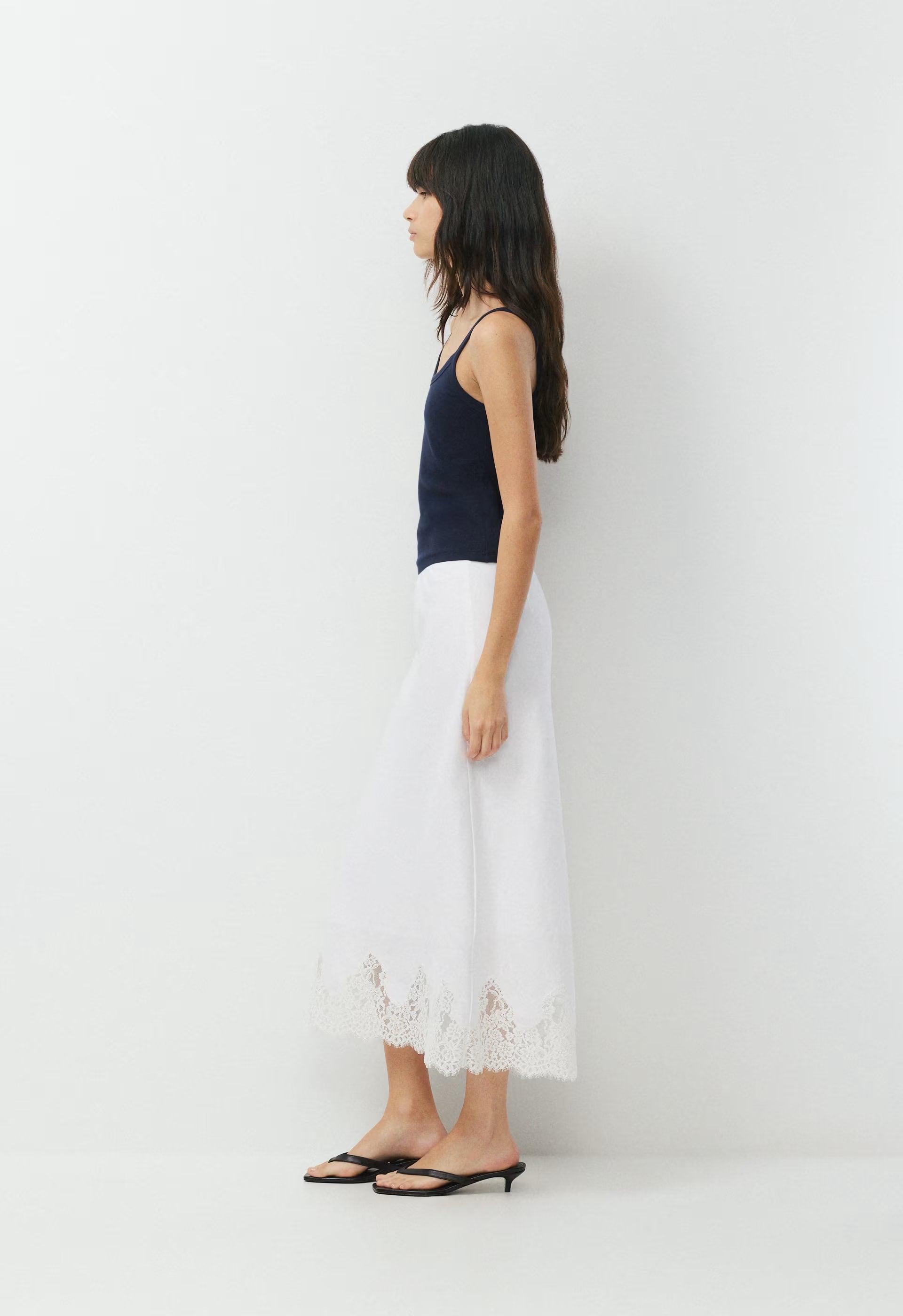 Henrietta Linen Skirt - LEMONADE/LIGHT BIRCH
